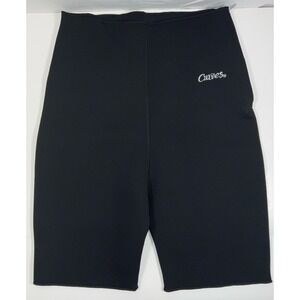 NWOT Curves Neoprene High Waist Trimming Workout Shorts - Black - Plus 1X